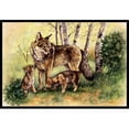 thumbnail image 1 of Wolf Wolves by Daphne Baxter Door Mat, 1 of 4