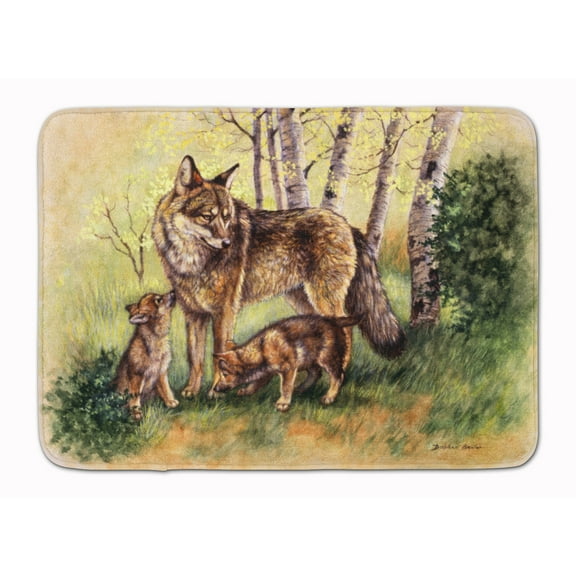 Wolf Wolves by Daphne Baxter Machine Washable Memory Foam Mat