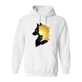 thumbnail image 1 of Wolf Woman Silhouette Hoodie Women -Image by Shutterstock, Female Medium, 1 of 4