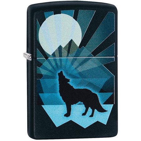 Wolf and Moon Design windproof lighter