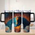 thumbnail image 1 of Wolf and Rose Dreamcatcher Stainless Steel Insulated Mug with Lid and Handle, 30oz, 1 of 4