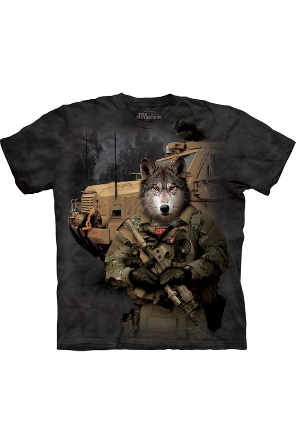 Wolf in Combat Gear T-Shirt - Small