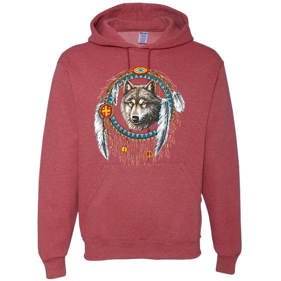 Wolf in Dream Catcher Animal Lover Graphic Hoodie Sweatshirt
