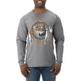 thumbnail image 1 of Wolf in Dream Catcher Animal Lover Mens Long Sleeve Shirt, 1 of 1