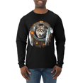 thumbnail image 1 of Wolf in Dream Catcher Animal Lover Mens Long Sleeve Shirt, 1 of 1