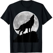Wolf in moon light - Cool full dog pup howling T-Shirt for Men
