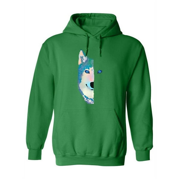 Wolf's Half Face Hoodie Women -SPIdeals Designs, Female 4X-Large