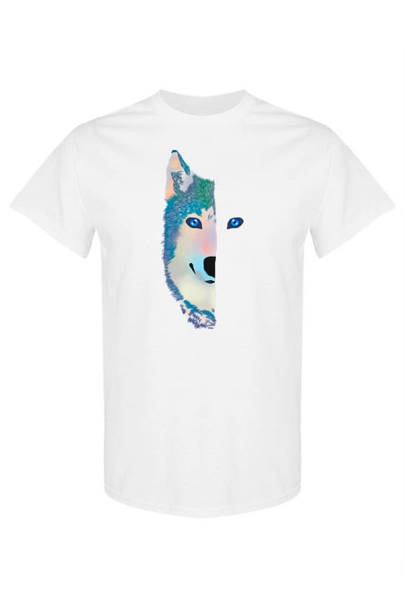 Wolf's Half Face T-Shirt Women -SPIdeals Designs, Female 3X-Large