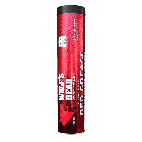 Wolf's Head Red Grease NLGI #2 (836-88301-91) 14 Oz Tube, Pack of 10