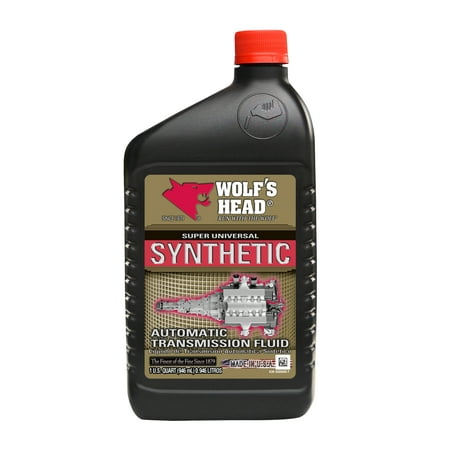 Wolf's Head Super Universal Synthetic Automatic Transmission Fluid (836-92866-56) 1 Quart Bottle, Pack of 12 - Made in USA