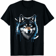 thumbnail image 1 of Wolf with Blue Eyes T-Shirt for Men Women, 1 of 4