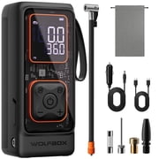 WolfBox Portable Tire Inflator, 150 Psi Tire Pressure Pressure Gauge, Air Compressor for Car Tires with 12000 mAh Battery, 35L/Min Fast Inflation Air Compressor for Car, Motorcycle, Bicycle & Ball