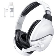 BENGOO Wireless Gaming Headset with Noise Canceling Microphone for PS5, PC, PS4, 2.4G/Bluetooth Gaming Headphones with USB and Type-c Connector