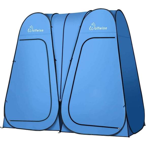 WolfWise 6.6FT Portable Pop Up Shower Privacy Tent Spacious Dressing Changing Room for Toilet