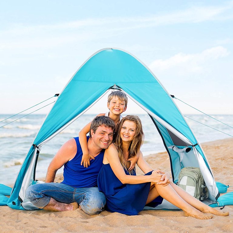 Wolfwise Pop Up Beach Tent Sun Shelter UPF 50+ Portable