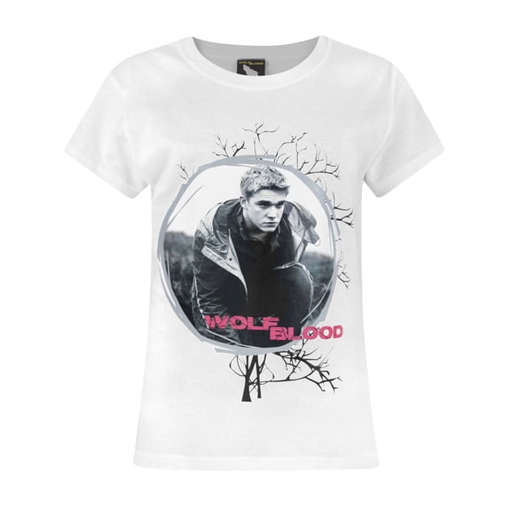 Wolfblood Rhydian Morris Girls White Short Sleeved T-Shirt | 3-4 Years | Made by Vanilla Underground