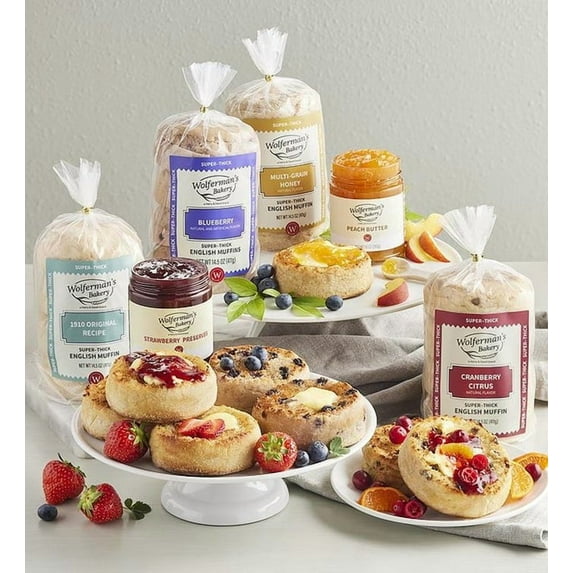 Wolferman's Bakery Super-Thick English Muffins with Spreads