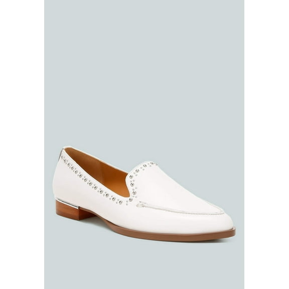 Wolferton Delicate Stud Detail Leather Loafers