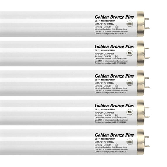 Wolff System GoldenBronze Plus F71T12 100W Bipin Tanning Bulbs - Wolff Bronzing! - 12 Pack Box