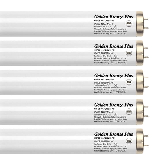 Wolff System GoldenBronze Plus F71T12 100W Bipin Tanning Bulbs - Wolff Bronzing! - 12 Pack Box