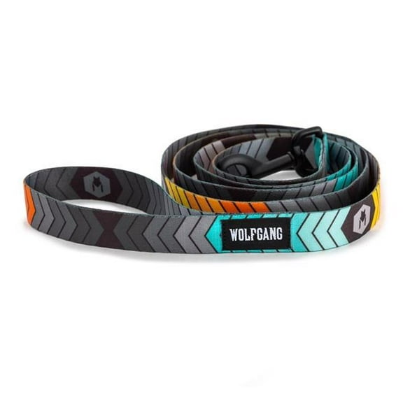 Wolfgang 8093075 6 in. Multi Color Chev Tech Polyester Dog Leash, Medium & Large