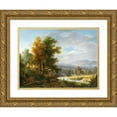 thumbnail image 1 of Wolfgang Adam Töpffer 18x14 Gold Ornate Wood Frame and Double Matted Museum Art Print Titled - Wood Workers in Front of Further Landscape (1805), 1 of 4