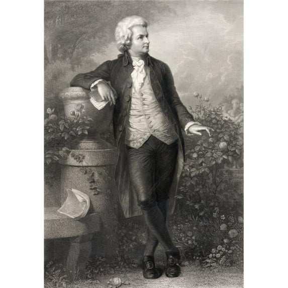 Wolfgang Amadeus Mozart 1756 1791 Austrian Composer & Musician From A 19th Century Engraving After A Picture by F Schdule Poster Print, Large - 24 x 34