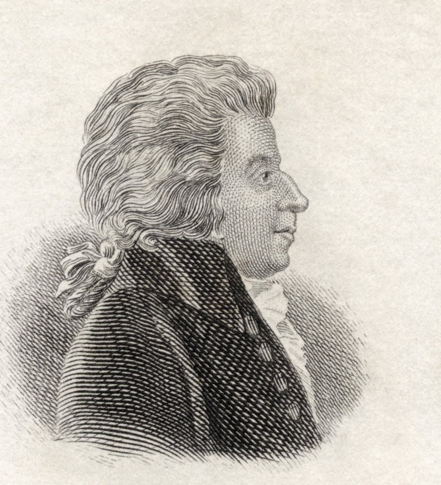 Wolfgang Amadeus Mozart 1756 To 1791 Austrian Composer And Musician From Crabbs Historical Dictionary Published 1825 Canvas Art - Ken Welsh Design Pics (28 x 30)