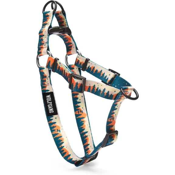 Wolfgang Easy Walk Dog Harness No Pull Dog Harness for Large Dogs Dog Accessories Overland Print,1 Inch x 18-26 Inch