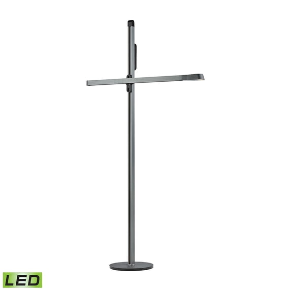 Wolfgang Floor Lamp with Solid Metal Base and Metallic Finish