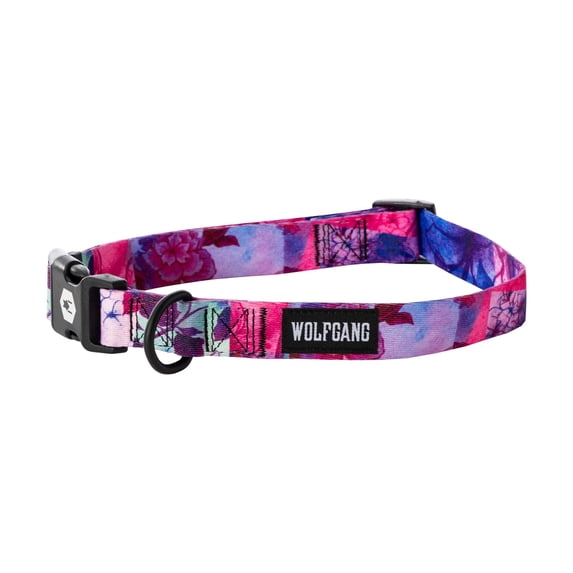 Wolfgang Heavy Duty, Adjustable Dog Collar with Quick Release Nylon Buckle for Walking & Training, Daydream Print, Large