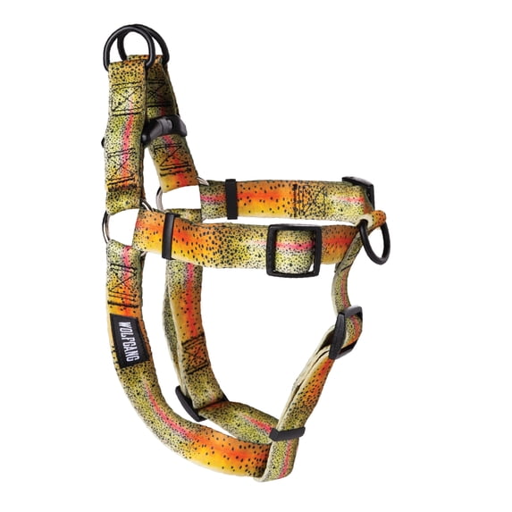 Wolfgang Heavy Duty Adjustable Dog Harness, Pull-Tested to Over 800 lbs for Walking & Training, CutBow Print, Large