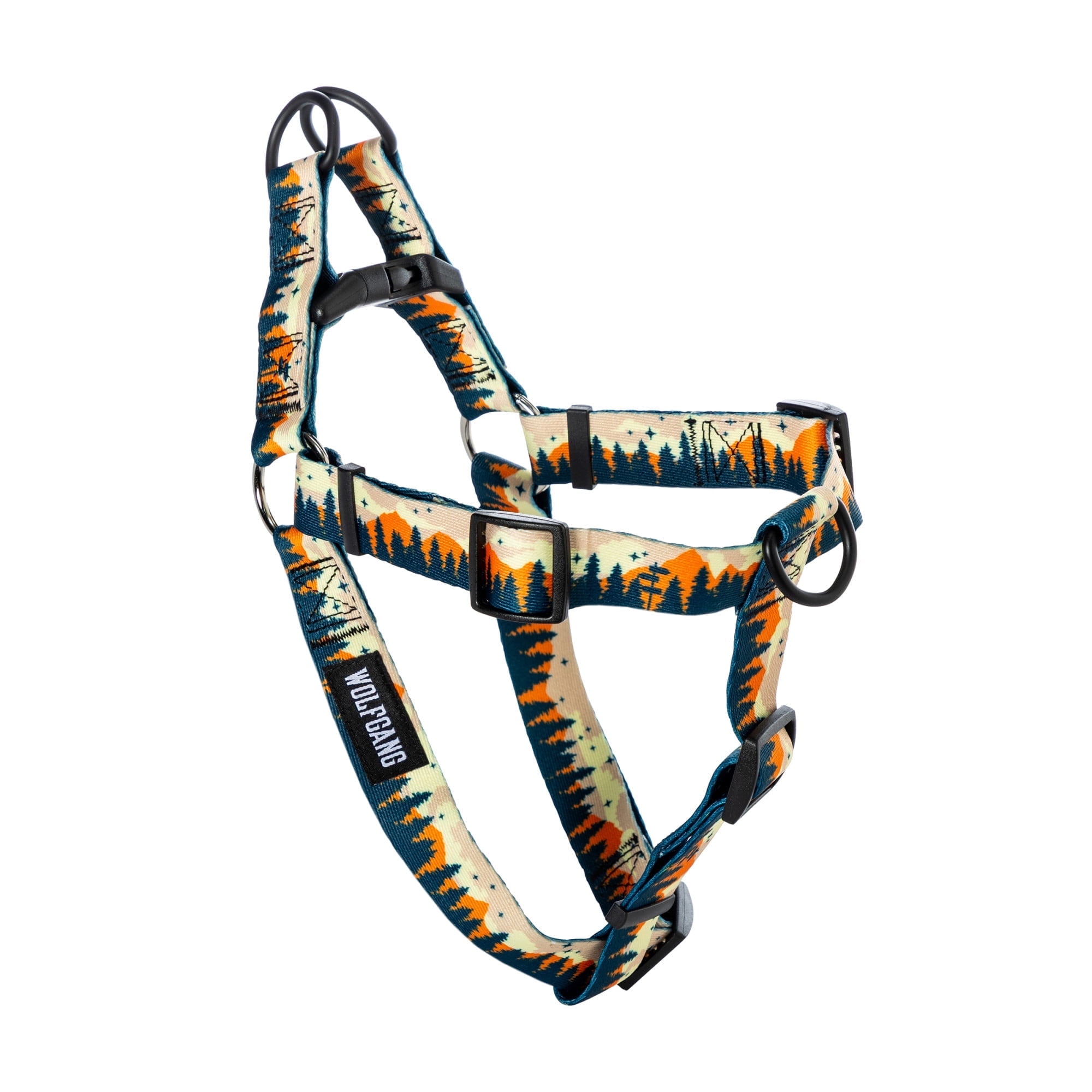 Wolfgang Heavy Duty Adjustable Dog Harness, Pull-Tested to Over 800 lbs for Walking & Training, Overland Print, X-Large