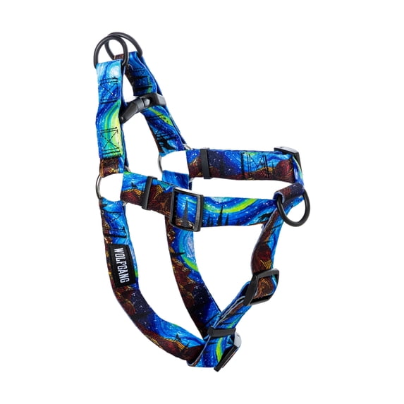 Wolfgang Heavy Duty Adjustable Dog Harness, Pull-Tested to Over 800 lbs for Walking & Training, StarryWolf Print, X-Large
