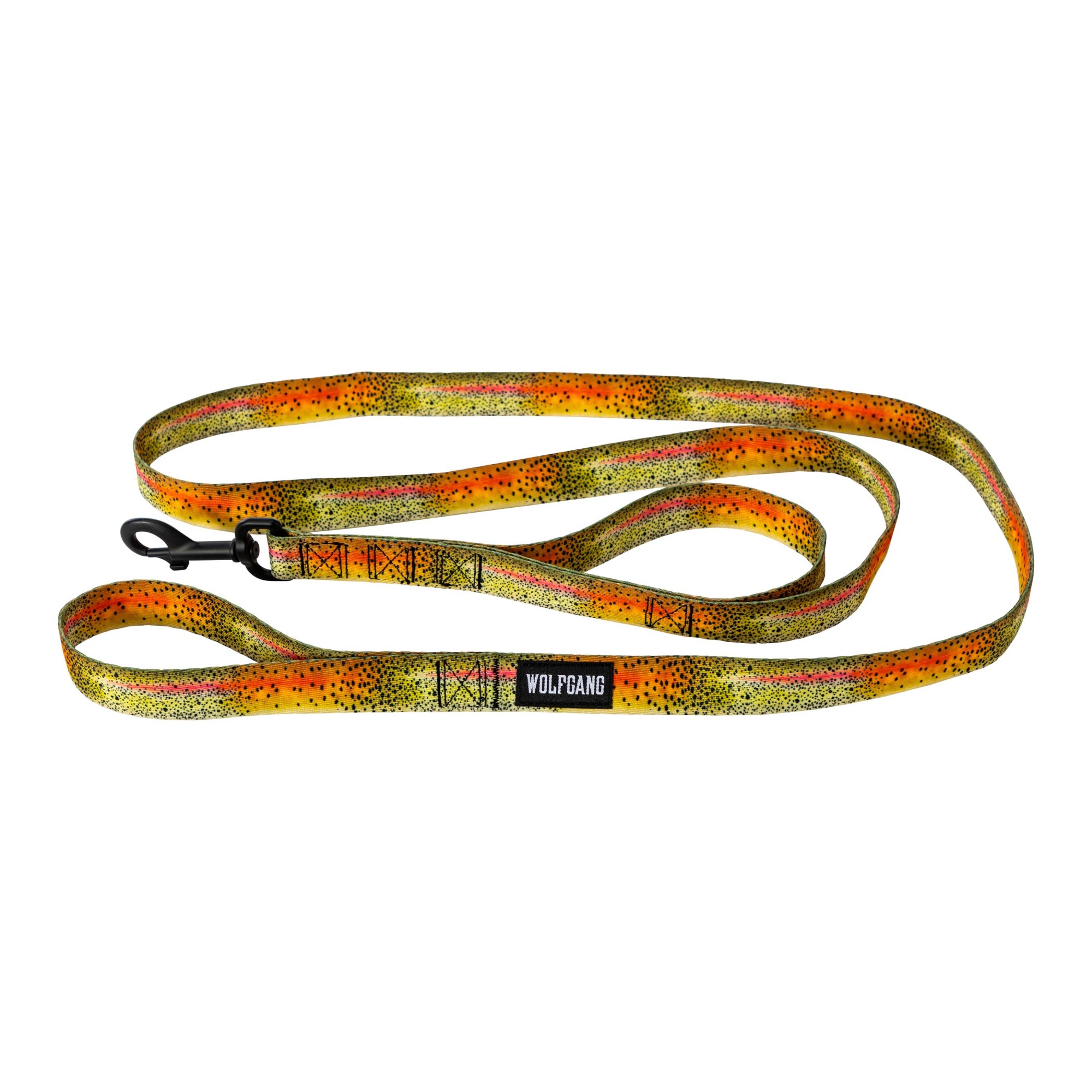 Wolfgang Heavy Duty Dog Leash, Pull-Tested to Over 800 lbs for Walking & Training, CutBow Print, Dual Handle Large
