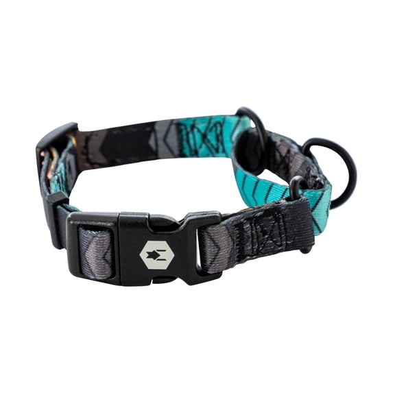 Wolfgang Heavy Duty Martingale Dog Collar with Quick Release Nylon Buckle for Walking & Training, ChevTech Print, Extra Large