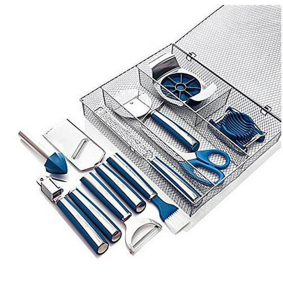 Wolfgang Puck 11-Piece Complete Kitchen Tool Kit ~ Blue