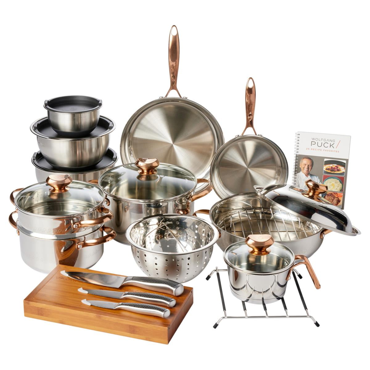 Wolfgang Puck 25th Anniversary 25piece Stainless Steel Cookware Set