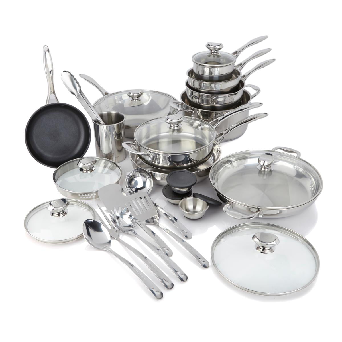 Wolfgang Puck 21-Piece Stainless Steel Cookware and Mixing Bowls Set, Non-Stick  Pots, Pans &, 1 unit - Kroger