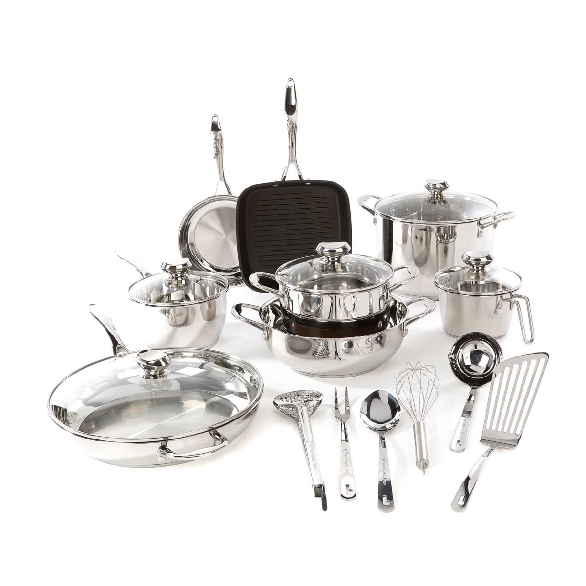Wolfgang Puck Bistro Elite 19-piece Stainless Steel Cookware Set