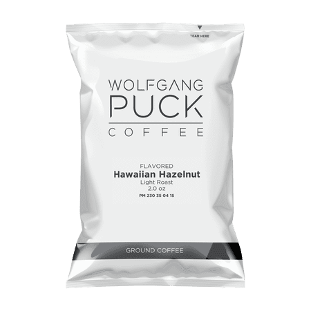 Wolfgang Puck Coffee, Hawaiian Hazelnut, 2.0 ounce Portion Packs, 18 count (Pack of 1)