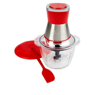 Electric Food Chopper, 5-Cup Food Processor by Homeleader, 1.2L Glass Bowl  Grinder for Meat, Vegetables, Fruits and Nuts, Stainless Steel Motor Unit  and 4 Sharp Blades, 300W 