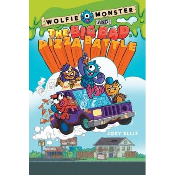 Pre-Owned Wolfie Monster and the Big Bad Pizza Battle: a Graphic Novel (Library Edition) (Hardcover) 9781338186048