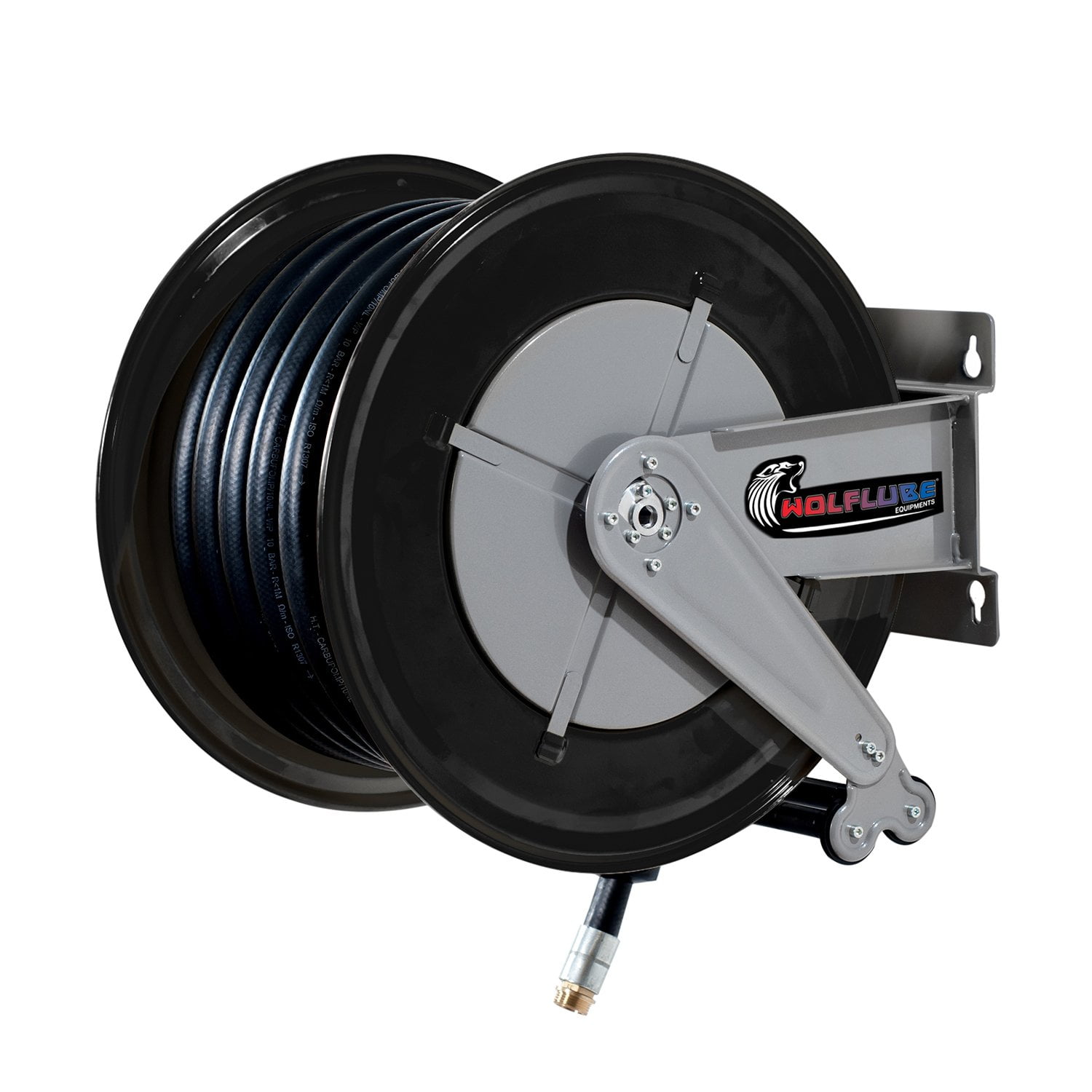 Wolflube Automatic Hose Reel for Diesel – 3/4in – 130 ft Hose