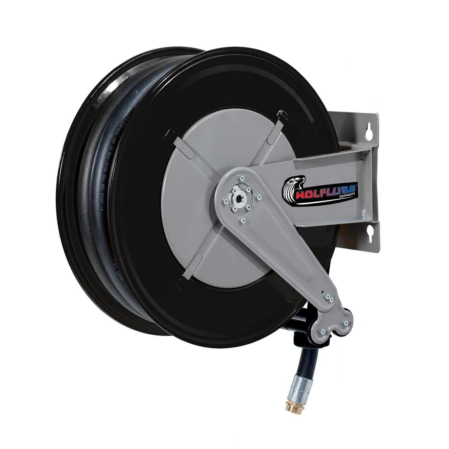 Wolflube Automatic Hose Reel for Diesel – 3/4in – 65 ft Hose
