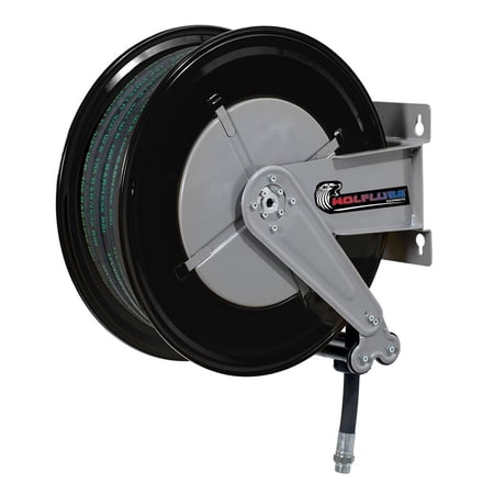 Wolflube Automatic Hose Reel for Grease - 3/8in - 100 ft Hose