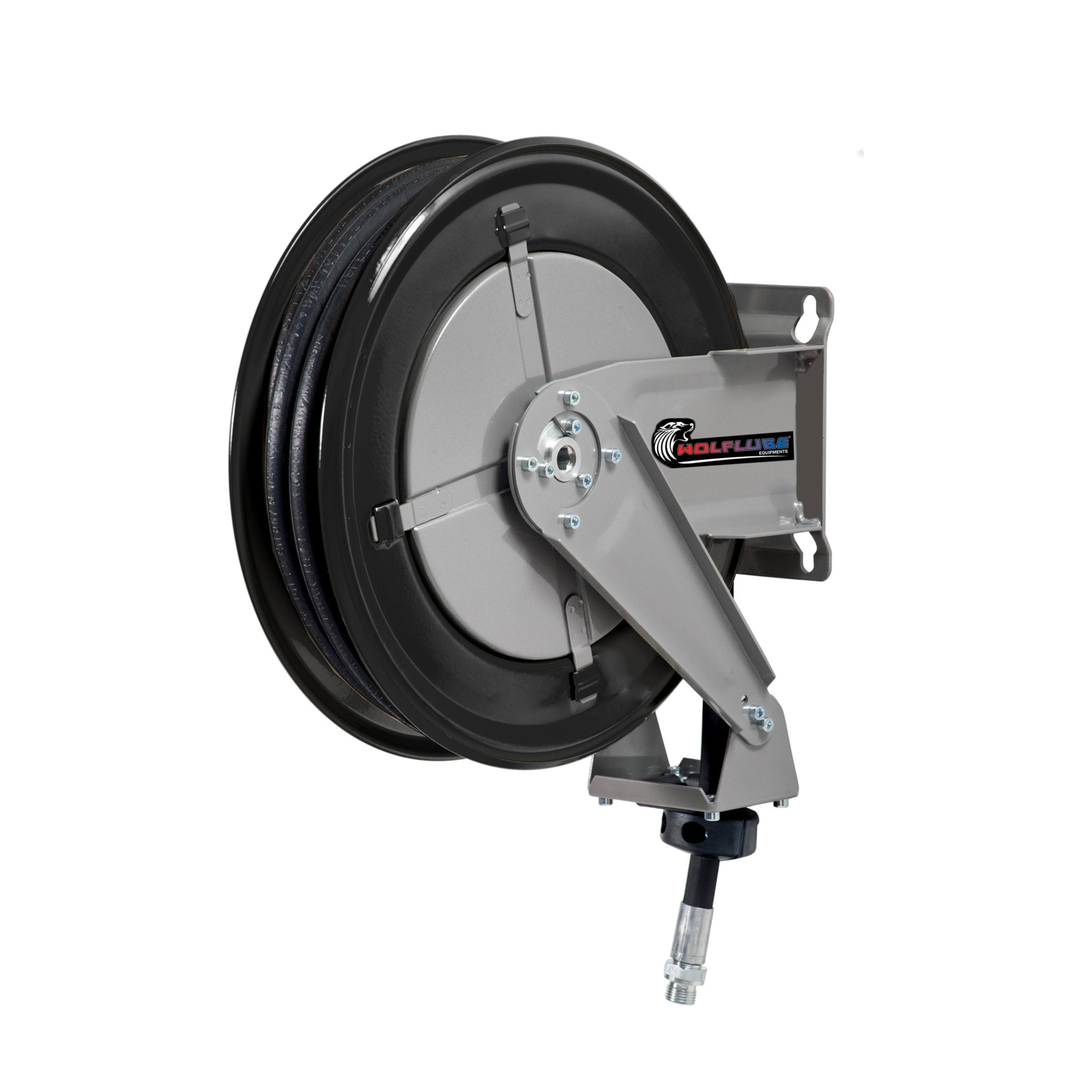Wolflube Automatic Hose Reel for Oil- 1/2in - 30 ft Hose