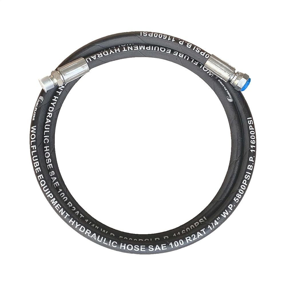 Wolflube Equipment Hydraulic Grease Hose 1/4 Inch SAE 100R2AT With
