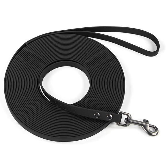 Wolfone Black 10ft Waterproof Dog Training Leash – Long Line Outdoor Lead for Dogs