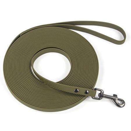 Wolfone Army Green 10ft Waterproof Dog Training Leash – Long Line Outdoor Lead for Dogs